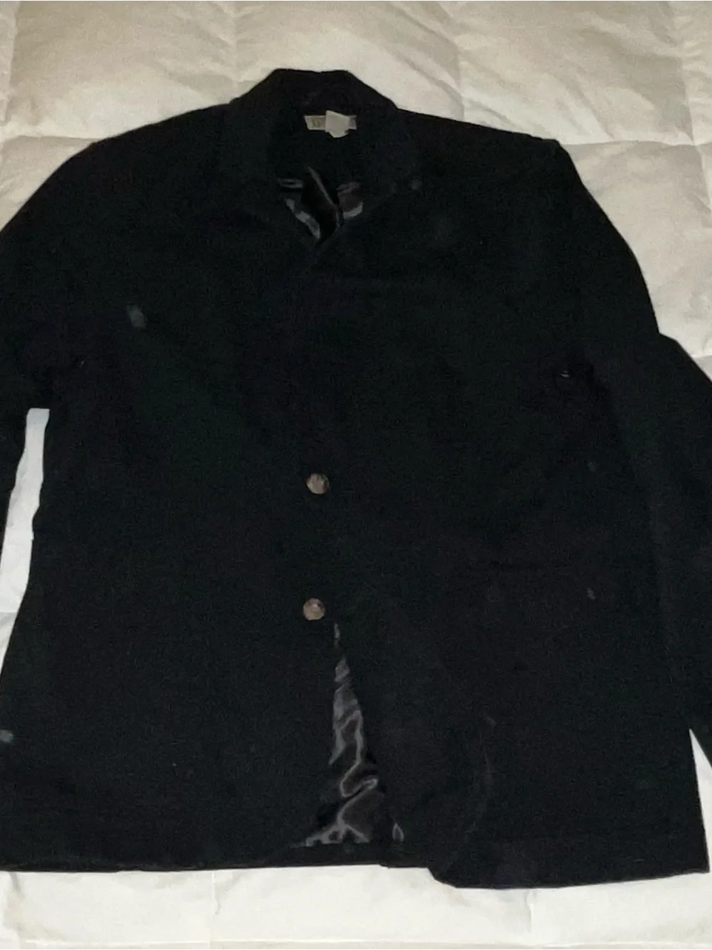 Duluth Trading Co Chore Blazer Mens Size Large Black Cotton Workwear Jacket
